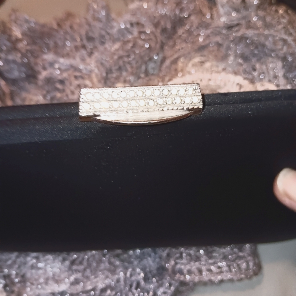 Elegant Black Silk Clutch Purse Make An Offer